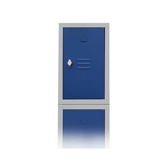 Aufsatzschrank - 500 x 415 x 500 mm - abschließbar - für Kleiderspind grau/blau