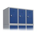 Metall Aufsatzschrank mit 3 Fächern 500 x 1185 x 500 mm grau/blau