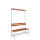 Umkleidebank Sitzbankgarderobe 400-1825 x 1200 x 400 mm grau/buche 806100