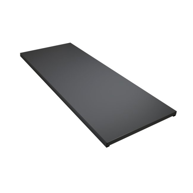 Fachboden für Flügeltürenschrank B 1200 x T 600 mm, 530035  tiefschwarz