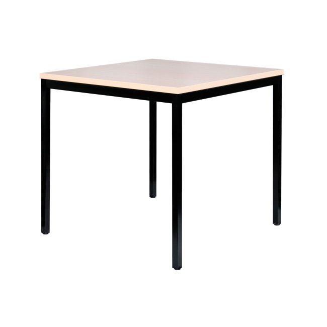 Schreibtisch Besprechungstisch Computertisch 80x80cm Schwarz/Ahorn-Dekor 331012