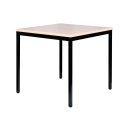 Schreibtisch Besprechungstisch Computertisch 80x80cm Schwarz/Ahorn-Dekor 331012