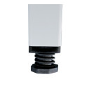 Schreibtisch Besprechungstisch Computertisch 80x80cm Schwarz/Ahorn-Dekor 331012
