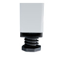 Schreibtisch Besprechungstisch Computertisch 80x80cm Schwarz/Ahorn-Dekor 331012