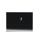 Aufsatzschrank mit Flügeltüren und Zylinderschloss mit Drehgriff - 450 x 800 x 383 mm - tiefschwarz