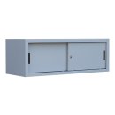Aufsatzschrank mit Schiebetüren und Dreh-Druckzylinderschloss 450 x 1200 x 450 mm grau 550360