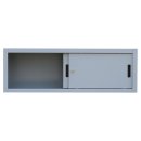 Aufsatzschrank mit Schiebetüren und Dreh-Druckzylinderschloss 450 x 1600 x 450 mm grau 550370