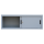 Aufsatzschrank mit Schiebetüren und Dreh-Druckzylinderschloss 450 x 1600 x 450 mm grau 550370