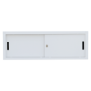Aufsatzschrank mit Schiebet&uuml;ren und Dreh-Druckzylinderschloss 450 x 1600 x 450 mm wei&szlig; 550377