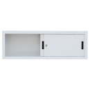 Aufsatzschrank mit Schiebet&uuml;ren und Dreh-Druckzylinderschloss 450 x 1600 x 450 mm wei&szlig; 550377