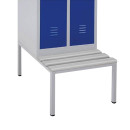 Sitzbankuntergestell - Sitzauflagen PVC grau - 400 x 600...