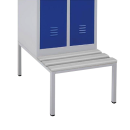Sitzbankuntergestell - Sitzauflagen PVC grau - 400 x 800...
