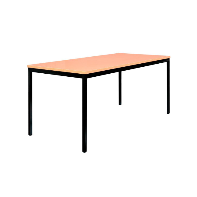 Schreibtisch Besprechungstisch Computertisch Konferenztisch 140x80cm Schwarz/Buche Dekor 331061