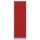 Lüllmann® Metallspind für 1 Person mit 2 Abteilen - grau/rot