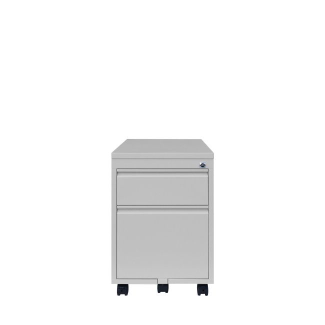 Rollcontainer Frontgriffleiste 2 Schubladen 550 x 415 x 590 mm grau X-505100