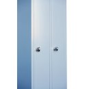 Kleiderspind aus Metall mit 2 Abteilen - grau