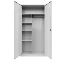 Spind Mehrzweckschrank Kleiderspind abschlie&szlig;bar 1950 x 925 x 422 mm grau X-545540 Seitenansicht