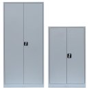 SET - L&uuml;llmann&reg; Aktenschrank - abschlie&szlig;bar - 3 &amp; 5 Ordnerh&ouml;hen - grau