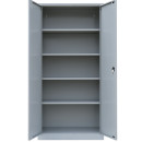 SET - Lüllmann® Aktenregal & Aktenschrank - abschließbar - 4,5 & 5 Ordnerhöhen - grau