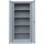 SET - Lüllmann® Aktenregal & Aktenschrank - abschließbar - 4,5 & 5 Ordnerhöhen - grau