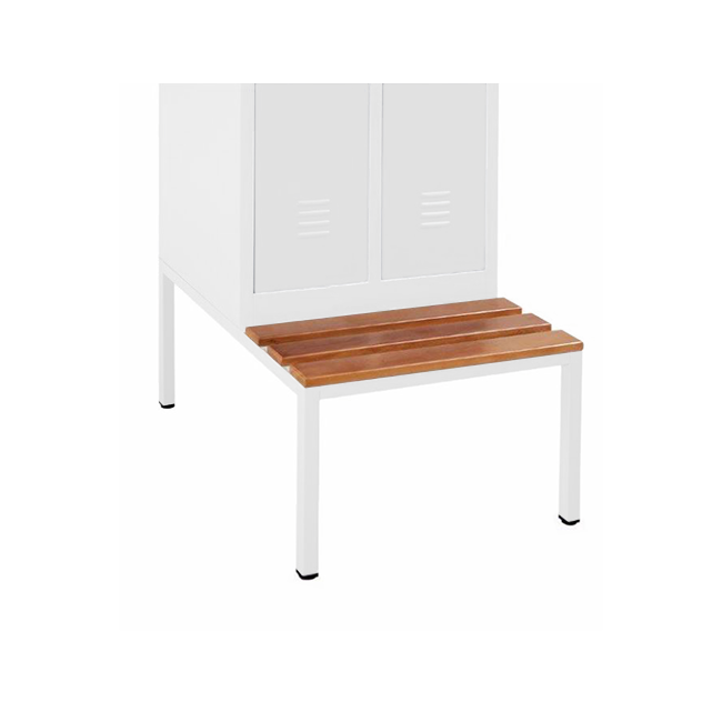 Sitzbankuntergestell Sitzauflagen buche 400 x 1170 x 800 mm signalweiß