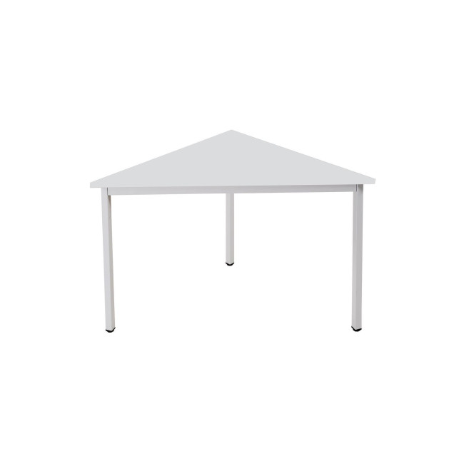 Verkettungstisch Anbauplatte für Büroschreibtisch - 750 x 1130 x 800/800 mm - lichtgrau
