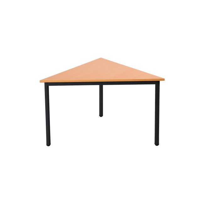 Verkettungstisch Anbauplatte für Büroschreibtisch 750 x 1130 x 800/800 mm schwarz/buche
