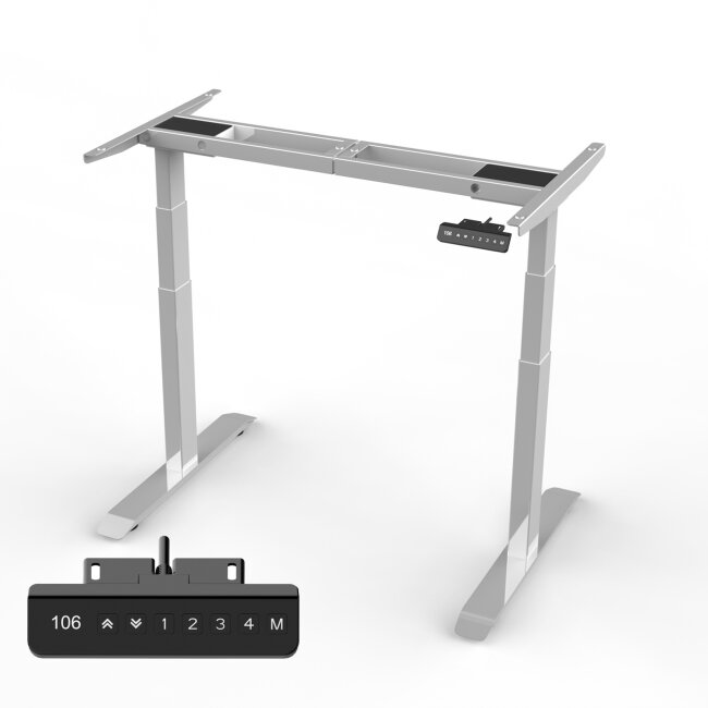 Steelboxx® Tischgestell - elektr. höhenverstellbar - grau