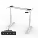 Elektrisch höhenverstellbarer Schreibtisch 750-1300mm / 1200 x 800 mm, Weiß