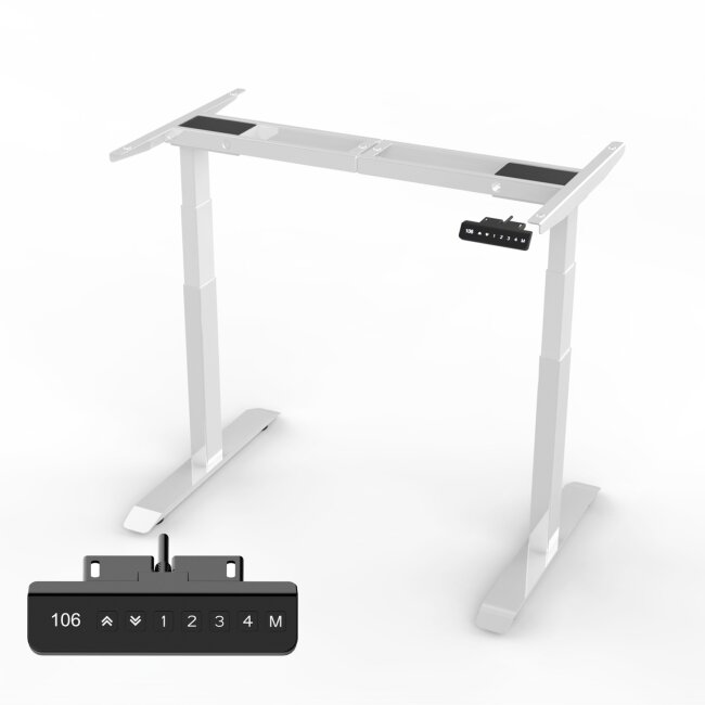 Steelboxx® Tischgestell - elektr. höhenverstellbar - weiß