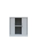 Rollladenschrank komplett montiert Aktenschrank 2 Fachb&ouml;den 105x100x45,7cm grau 555110