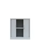 Rollladenschrank komplett montiert Aktenschrank 2 Fachb&ouml;den 105x100x45,7cm grau 555110