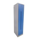 Gebraucht - Lüllmann® Garderobenschrank, 1 Abteil, 1800 x 415 x 500 mm, lichtgrau/enzianblau