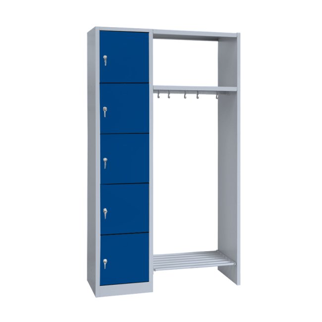Offene Schließfachgarderobe Fächerschrank 5 Fächer