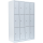 B-WARE - Lüllmann® Schließfachschrank - 4 Abteile - 12 Fächer - 1800 x 1170 x 500 mm - lichtgrau