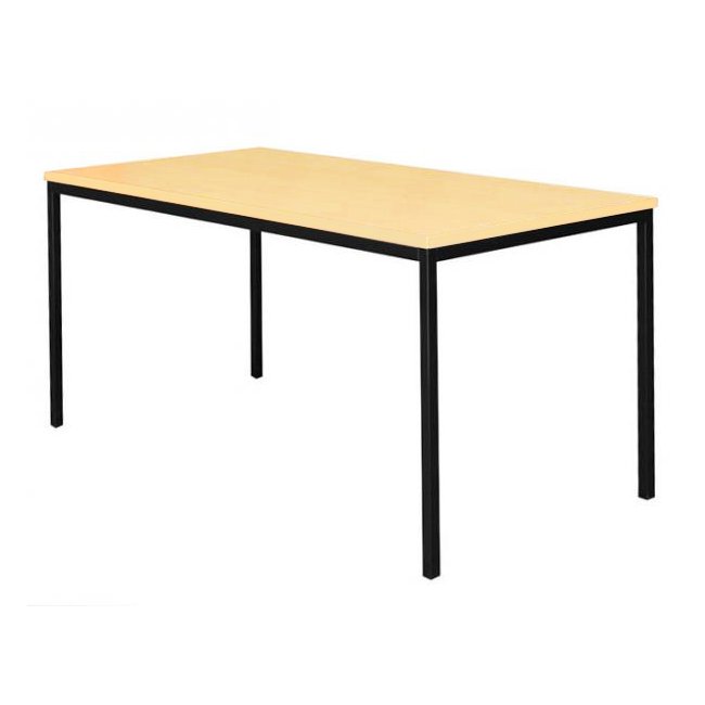 Schreibtisch für Unterbaucontainer 160x80cm Schwarz-Ahorn