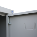 L&uuml;llmann&reg; Kleider-W&auml;sche-Spind mit 2 Abteilen - lichtgrau/rot