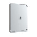 Feuergesch&uuml;tzter Aktenschrank A1, 1950 x 1260 x 550 mm, RAL 7035/7035 Lichtgrau, 2-t&uuml;rig