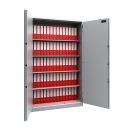Feuergesch&uuml;tzter Aktenschrank A1, 1950 x 1260 x 550 mm, RAL 7035/7035 Lichtgrau, 2-t&uuml;rig
