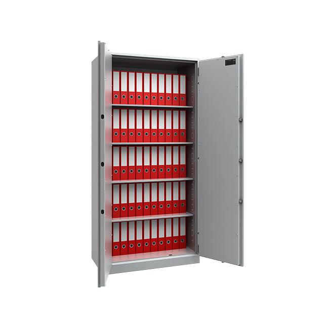 Premium Feuerschutzschrank Tresor Safe Sicherheitsschrank lichtgrau Maße: 195x95x55cm 690320