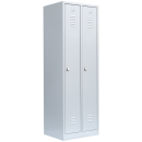 Gebraucht: Metallspind mit 2 Abteilen - grau