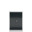 Ansicht mit ge&ouml;ffneten T&uuml;ren innen, Aktenschrank Metallschrank abschlie&szlig;bar Werkzeugschrank 1200 x 800 x 383 mm grau/anthrazit X-530298