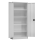 Ansicht innen mit geöffneten Türen, Aktenschrank Metallschrank abschließbar mit 2 Türen, 4 Fachböden 1800 x 800 x 380mm grau X-530330