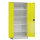 Ansicht innen mit geöffneten Türen, Aktenschrank Metallschrank abschließbar Werkzeugschrank 1800 x 800 x 380 mm grau/gelb X-530336