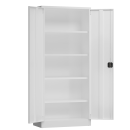 Ansicht von vorne innen mit ge&ouml;ffneten T&uuml;ren, Aktenschrank Metallschrank abschlie&szlig;bar Werkzeugschrank 1800 x 800 x 380 mm wei&szlig; X-530337