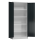 Innenansicht mit geöffneten Türen, Aktenschrank Metallschrank abschließbar Werkzeugschrank 1800 x 800 x 380 mm grau/anthrazit X-530338