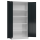 Ansicht innen mit geöffneten Türen, Aktenschrank Metallschrank abschließbar Werkzeugschrank 1945 x 920 x 420 mm grau/anthrazit X-530348