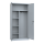 Innenansicht mit geöffneten Türen, Mehrzweckschrank Spind Spindschrank abschließbar 1800 x 800 x 380 mm, lichtgrau X-545520