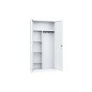 Innenansicht mit ge&ouml;ffneten T&uuml;ren, Mehrzweckschrank Spind Spindschrank abschlie&szlig;bar 1800 x 800 x 380 mm, signalwei&szlig; X-545527