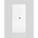Seitenansicht Metallspind komplett montiert Kleiderspind Stahl Universalschrank Spind wei&szlig; 195 x&nbsp;92,5 x&nbsp;42,2 cm X-545547